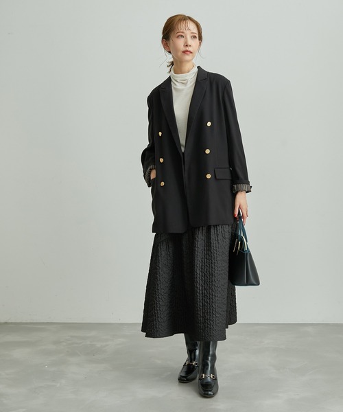 ROPE' PICNIC(ロペピクニック)の「【emur/エミュール】金ボタンジャケット(テーラードジャケット・レディース・ダークブラウン/ブラック・38)」の8枚目の写真