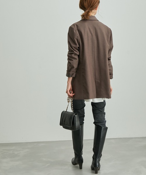 ROPE' PICNIC(ロペピクニック)の「【emur/エミュール】金ボタンジャケット(テーラードジャケット・レディース・ダークブラウン/ブラック・38)」の9枚目の写真