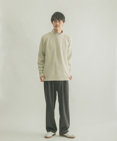 FORK&SPOON（フォークアンドスプーン）の「FORK&SPOON　TRタックパンツ（その他パンツ・メンズ・ネイビー/チャコールグレー・4/5）」の5枚目の写真