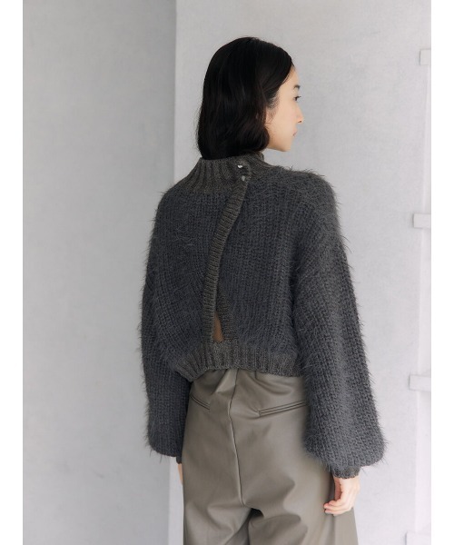 Ayla(アイラ)の「back open shaggy knit(ニット/セーター・レディース・チャコールグレー/グレイッシュベージュ・FREE)」の10枚目の写真