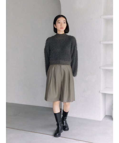 Ayla(アイラ)の「back open shaggy knit(ニット/セーター・レディース・チャコールグレー/グレイッシュベージュ・FREE)」の12枚目の写真