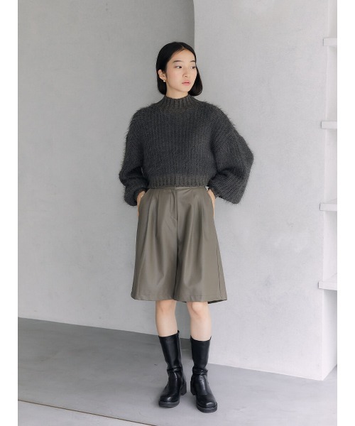 Ayla(アイラ)の「back open shaggy knit(ニット/セーター・レディース・チャコールグレー/グレイッシュベージュ・FREE)」の13枚目の写真