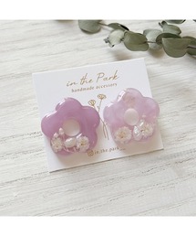 【in the Park】くすみカラーのお花ピアス(MA)