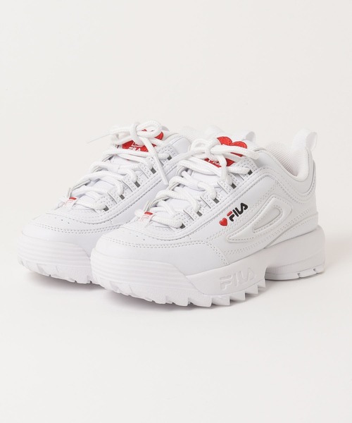 FILA（フィラ）の「FILA/フィラ キッズ スニーカー ディスラプター2 PS ハート KFW22119-125（スニーカー・キッズ・ホワイト×レッド・20.0cm/19.0cm/18.0cm/21.0cm）」の10枚目の写真