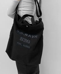LVEU. | 2way canvas logo tote bag/ メッセージ2wayショルダートートバッグ(トートバッグ)