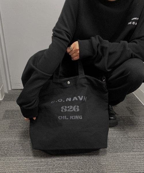 LVEU.(ラブユ.)の「2way canvas logo tote bag/ メッセージ2wayショルダートートバッグ(トートバッグ・レディース・ブラック・FREE)」の6枚目の写真