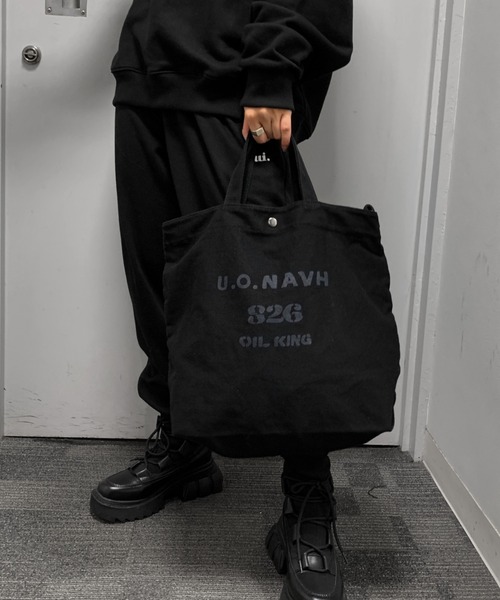 LVEU.(ラブユ.)の「2way canvas logo tote bag/ メッセージ2wayショルダートートバッグ(トートバッグ・レディース・ブラック・FREE)」の15枚目の写真