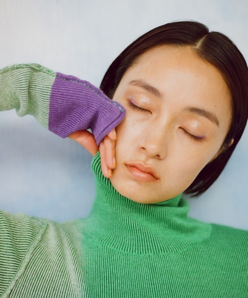 PAMM(パム)の「手染めのハイネックリブニット(ニット/セーター・レディース・アーミー・FREE)」の19枚目の写真