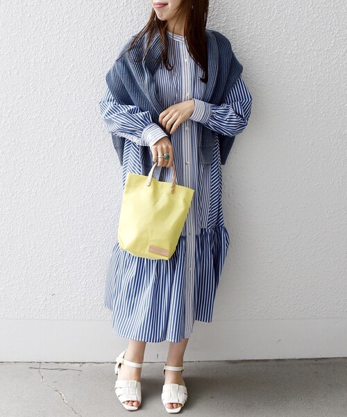 The Container Shop（ザ コンテナショップ）の「【SHIPS any別注】The Container Shop: ２WAY キャンバス ショルダーバッグ（ショルダーバッグ・レディース・イエロー/ブルー/グリーン・ONE SIZE）」の18枚目の写真