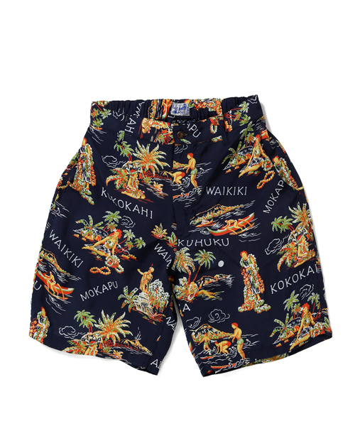BEAMS(ビームス)の「BEAMS / ハワイアン柄 ショーツ(その他パンツ・メンズ・グリーン/ネイビー・LARGE/MEDIUM)」の2枚目の写真