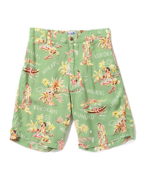 BEAMS(ビームス)の「BEAMS / ハワイアン柄 ショーツ(その他パンツ・メンズ・グリーン/ネイビー・LARGE/MEDIUM)」の4枚目の写真
