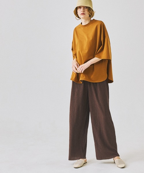 coca(coca)(コカ)の「楊柳ワイドパンツ(その他パンツ・レディース・アイボリー/ブラウン/ライトブルー/ブラック・ONE SIZE)」の11枚目の写真
