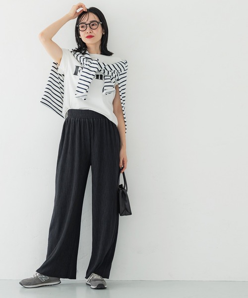 coca(coca)(コカ)の「楊柳ワイドパンツ(その他パンツ・レディース・アイボリー/ブラウン/ライトブルー/ブラック・ONE SIZE)」の14枚目の写真