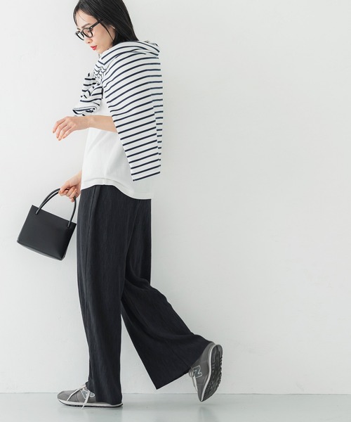 coca(coca)(コカ)の「楊柳ワイドパンツ(その他パンツ・レディース・アイボリー/ブラウン/ライトブルー/ブラック・ONE SIZE)」の8枚目の写真