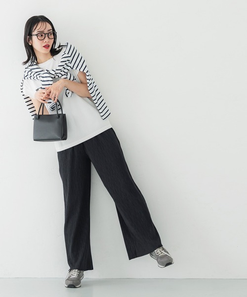 coca(coca)(コカ)の「楊柳ワイドパンツ(その他パンツ・レディース・アイボリー/ブラウン/ライトブルー/ブラック・ONE SIZE)」の10枚目の写真