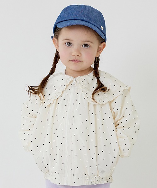 petit main(プティマイン)の「【撥水加工】ビックカラーブルゾン(ブルゾン・キッズ・ライトピンク/キナリ・110cm/120cm/80cm/90cm/100cm/130cm)」の9枚目の写真