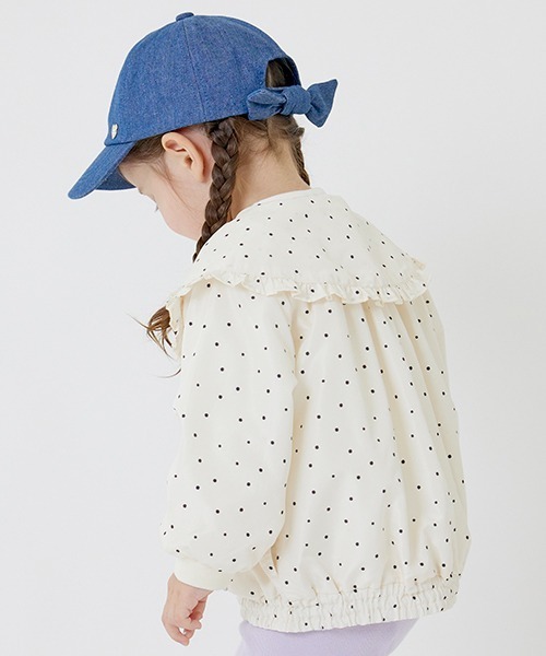 petit main(プティマイン)の「【撥水加工】ビックカラーブルゾン(ブルゾン・キッズ・ライトピンク/キナリ・110cm/120cm/80cm/90cm/100cm/130cm)」の7枚目の写真