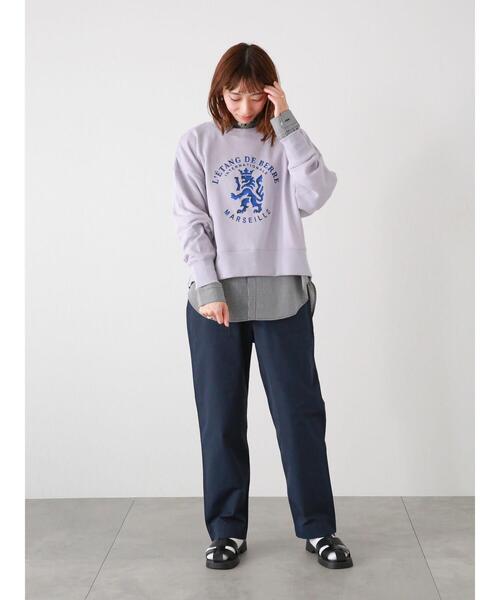 Lugnoncure（ルノンキュール）の「エンブレムプリント裏毛トップス（Tシャツ/カットソー・レディース・ラベンダー/グレー/オフホワイト・ﾌﾘ-）」の15枚目の写真