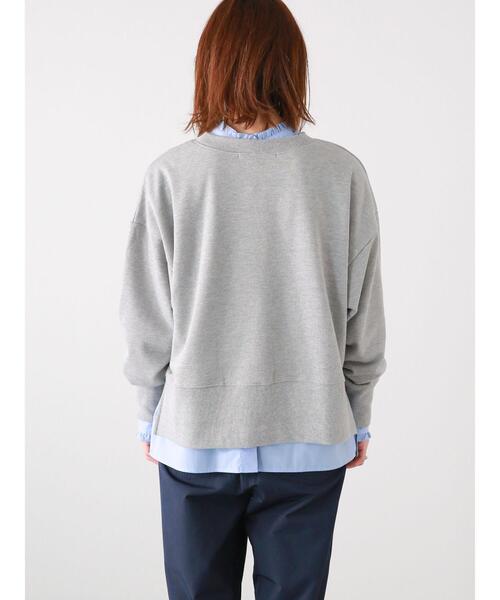 Lugnoncure（ルノンキュール）の「エンブレムプリント裏毛トップス（Tシャツ/カットソー・レディース・ラベンダー/グレー/オフホワイト・ﾌﾘ-）」の19枚目の写真