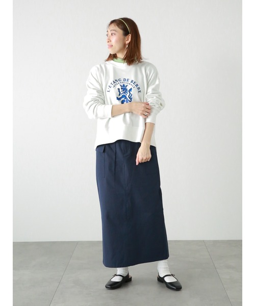 Lugnoncure（ルノンキュール）の「エンブレムプリント裏毛トップス（Tシャツ/カットソー・レディース・ラベンダー/グレー/オフホワイト・ﾌﾘ-）」の4枚目の写真