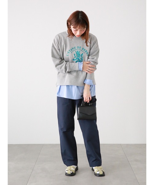 Lugnoncure（ルノンキュール）の「エンブレムプリント裏毛トップス（Tシャツ/カットソー・レディース・ラベンダー/グレー/オフホワイト・ﾌﾘ-）」の6枚目の写真