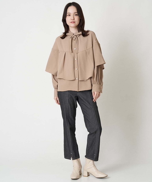 A de a.v.v（アードアー・ヴェ・ヴェ）の「パール釦デニムパンツ（デニムパンツ・レディース・ブラック/ブルー・SMALL/MEDIUM/38/36）」の19枚目の写真