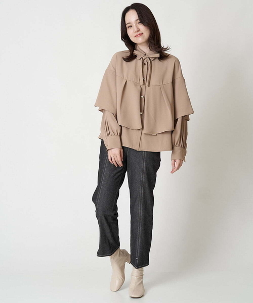 A de a.v.v（アードアー・ヴェ・ヴェ）の「パール釦デニムパンツ（デニムパンツ・レディース・ブラック/ブルー・SMALL/MEDIUM/38/36）」の20枚目の写真