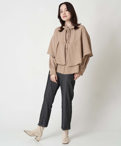 A de a.v.v（アードアー・ヴェ・ヴェ）の「パール釦デニムパンツ（デニムパンツ・レディース・ブラック/ブルー・SMALL/MEDIUM/38/36）」の21枚目の写真