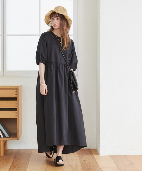 ANGIE（アンジー）の「[選べる2デザイン]コットンティアードワンピース（ワンピース・レディース・ブラック系1/ベージュ系2/ホワイト系1/ホワイト系2/ブラック系2/ベージュ系1・FREE）」の18枚目の写真