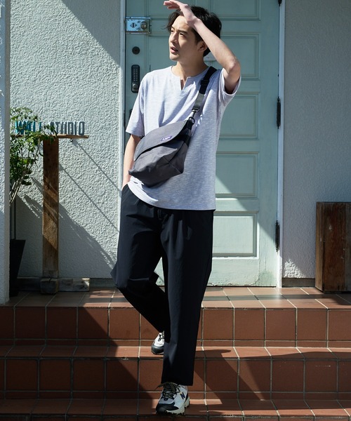 LB/S （エルビーエス）の「汗染みの目立ちにくいTシャツ ゼロステイン ZEROSTAIN 撥水性　UVカット スラブキーネックTシャツ（Tシャツ/カットソー・メンズ・ブラック/ネイビー/スミクロ/アイボリー/グレー/ブラウン・SMALL/MEDIUM/LARGE/X-LARGE）」の11枚目の写真