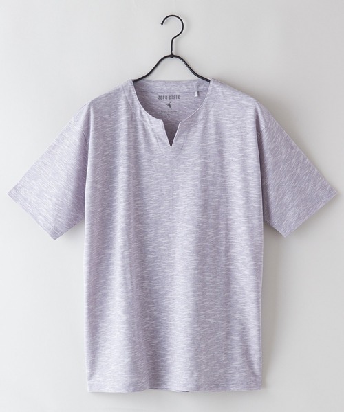 LB/S （エルビーエス）の「汗染みの目立ちにくいTシャツ ゼロステイン ZEROSTAIN 撥水性　UVカット スラブキーネックTシャツ（Tシャツ/カットソー・メンズ・ブラック/ネイビー/スミクロ/アイボリー/グレー/ブラウン・SMALL/MEDIUM/LARGE/X-LARGE）」の21枚目の写真