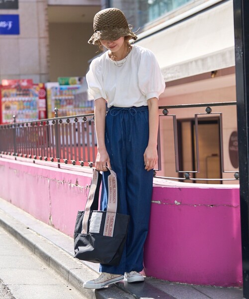 FREAK'S STORE(フリークスストア)の「プチシリーズ リネンレーヨンイージーパンツ/コットンイージーパンツ 限定展開(その他パンツ・レディース・ブルーグリーン/ネイビー/ブラック/オフホワイト/ブルー・フリ-)」の14枚目の写真