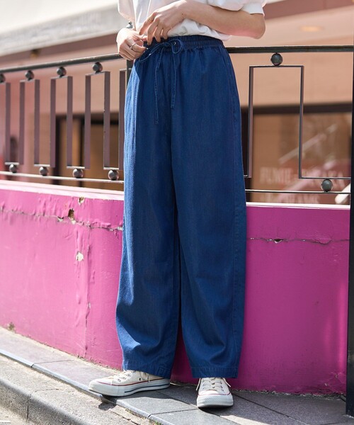 FREAK'S STORE(フリークスストア)の「プチシリーズ リネンレーヨンイージーパンツ/コットンイージーパンツ 限定展開(その他パンツ・レディース・ブルーグリーン/ネイビー/ブラック/オフホワイト/ブルー・フリ-)」の17枚目の写真