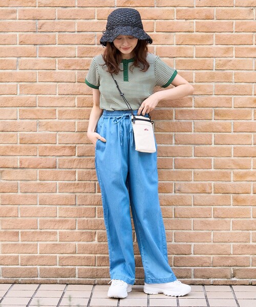 FREAK'S STORE(フリークスストア)の「プチシリーズ リネンレーヨンイージーパンツ/コットンイージーパンツ 限定展開(その他パンツ・レディース・ブルーグリーン/ネイビー/ブラック/オフホワイト/ブルー・フリ-)」の10枚目の写真