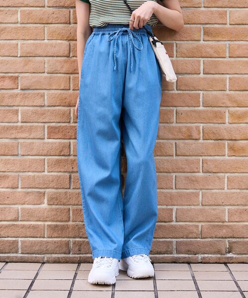 FREAK'S STORE(フリークスストア)の「プチシリーズ リネンレーヨンイージーパンツ/コットンイージーパンツ 限定展開(その他パンツ・レディース・ブルーグリーン/ネイビー/ブラック/オフホワイト/ブルー・フリ-)」の21枚目の写真