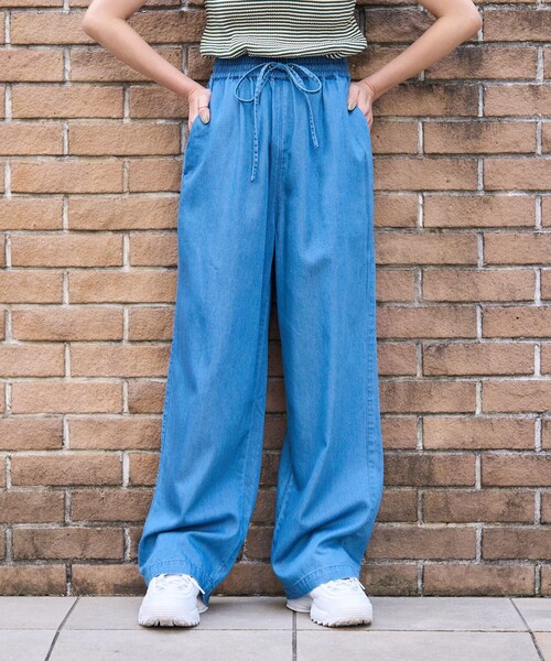 FREAK'S STORE(フリークスストア)の「プチシリーズ リネンレーヨンイージーパンツ/コットンイージーパンツ 限定展開(その他パンツ・レディース・ブルーグリーン/ネイビー/ブラック/オフホワイト/ブルー・フリ-)」の18枚目の写真