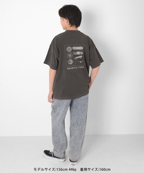 GLAZOS(グラソス)の「製品染め・バックプリントビッグ半袖Tシャツ(Tシャツ/カットソー・キッズ・チャコールグレー/パープル/ホワイト・140cm/150cm/160cm/170cm/130cm)」の6枚目の写真