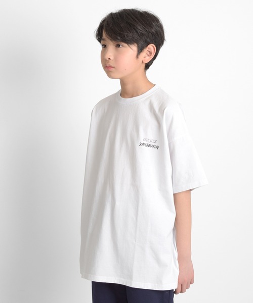 GLAZOS(グラソス)の「製品染め・バックプリントビッグ半袖Tシャツ(Tシャツ/カットソー・キッズ・チャコールグレー/パープル/ホワイト・140cm/150cm/160cm/170cm/130cm)」の8枚目の写真