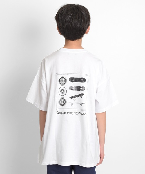 GLAZOS(グラソス)の「製品染め・バックプリントビッグ半袖Tシャツ(Tシャツ/カットソー・キッズ・チャコールグレー/パープル/ホワイト・140cm/150cm/160cm/170cm/130cm)」の9枚目の写真