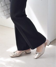 【INTER-CHAUSSURES】スクエアトウチャンキーヒールバックバンド(I31203/I1203A)