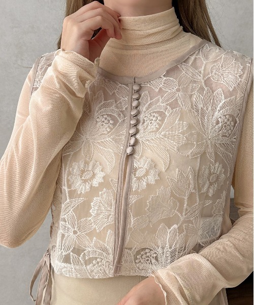 apres jour clair(アプレジュールクレア)の「【apres jour clair】ハイネックシアーインナー【ZOZOTOWN限定アイテム】(Tシャツ/カットソー・レディース・アイボリー/ピンクベージュ/グレー/ブラウン系その他・フリー/X-LARGE)」の1枚目の写真