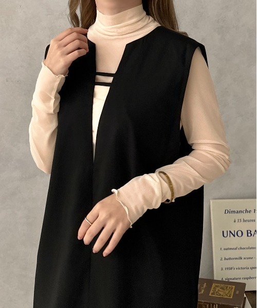apres jour clair(アプレジュールクレア)の「【apres jour clair】ハイネックシアーインナー【ZOZOTOWN限定アイテム】(Tシャツ/カットソー・レディース・アイボリー/ピンクベージュ/グレー/ブラウン系その他・フリー/X-LARGE)」の7枚目の写真