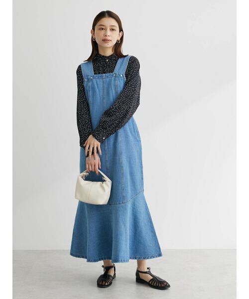 Sugar spoon（シュガースプーン）の「・SUGAR SPOON デニムマーメイドジャンスカ（ジャンパースカート・レディース・ライトインディゴブルー/ワンウォッシュ・FREE）」の3枚目の写真