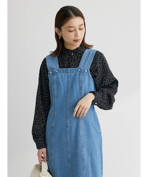 Sugar spoon（シュガースプーン）の「・SUGAR SPOON デニムマーメイドジャンスカ（ジャンパースカート・レディース・ライトインディゴブルー/ワンウォッシュ・FREE）」の19枚目の写真