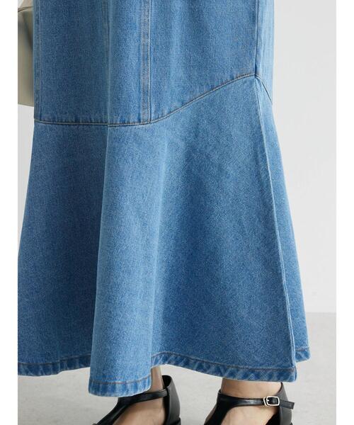 Sugar spoon（シュガースプーン）の「・SUGAR SPOON デニムマーメイドジャンスカ（ジャンパースカート・レディース・ライトインディゴブルー/ワンウォッシュ・FREE）」の11枚目の写真