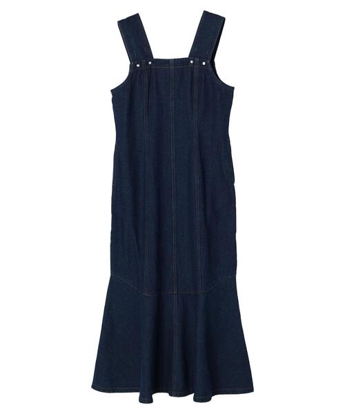 Sugar spoon（シュガースプーン）の「・SUGAR SPOON デニムマーメイドジャンスカ（ジャンパースカート・レディース・ライトインディゴブルー/ワンウォッシュ・FREE）」の17枚目の写真