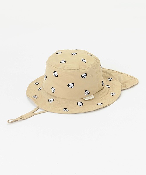 petit main（プティマイン）の「刺しゅうバケットハット（キャップ・キッズ・クリーム/ライトピンク/アイボリー/ネイビー/ライトグリーン/ベージュ/ラベンダー/レッド/ライトベージュ・50cm/52cm/54cm）」の3枚目の写真