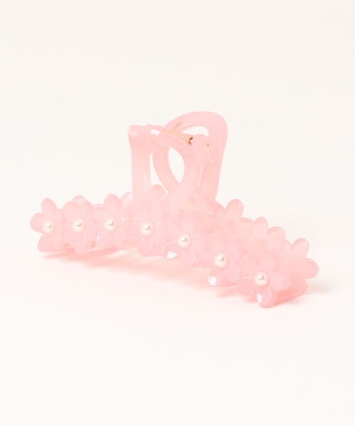 lilLilly(リルリリー)の「クリアフラワーパールへアクリップ(バレッタ/ヘアクリップ・レディース・ピンク/ベージュ・FREE)」の8枚目の写真