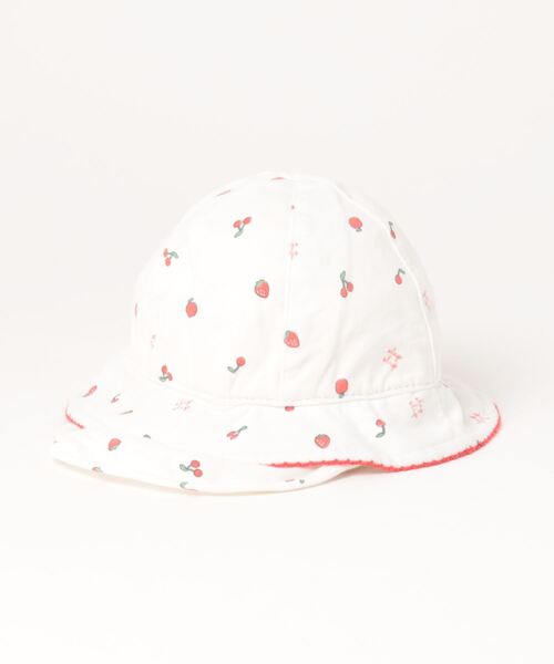 SLAP SLIP BABY(スラップスリップベビー)の「SLAPSLIPBABY/【お揃い】フルーツ総柄プリントハットベビー(46~48cm)(その他ベビー用品・キッズ・レッド系その他/イエロー系その他・46/48)」の4枚目の写真