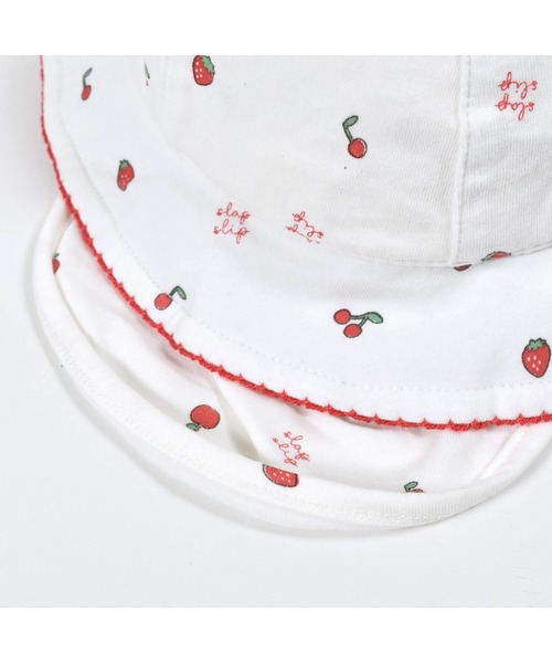 SLAP SLIP BABY(スラップスリップベビー)の「SLAPSLIPBABY/【お揃い】フルーツ総柄プリントハットベビー(46~48cm)(その他ベビー用品・キッズ・レッド系その他/イエロー系その他・46/48)」の8枚目の写真